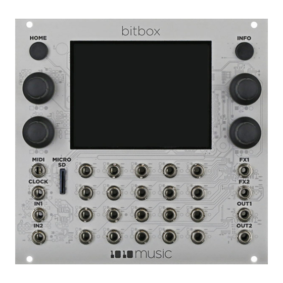 1010 Music Bitbox Manual do utilizador