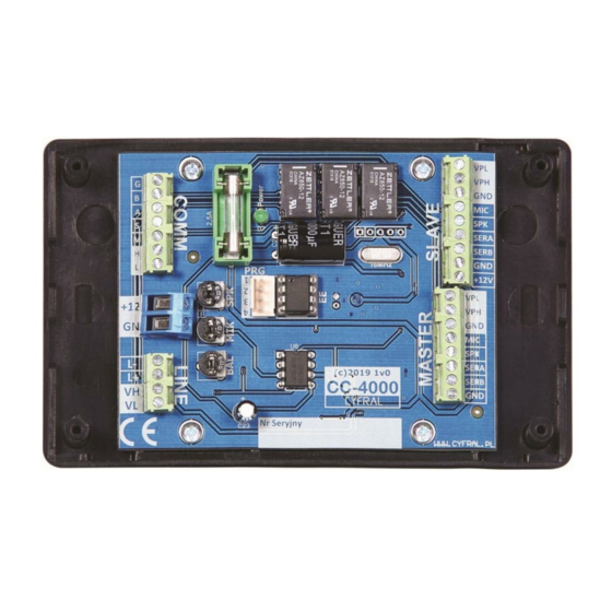 Cyfral CC-4000 Manual de funcionamiento, instalación y programación