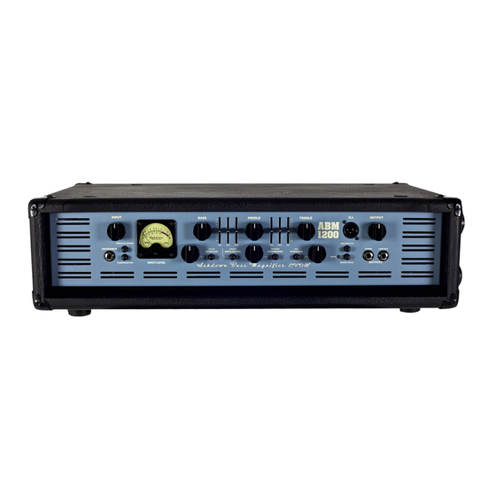 Ashdown 60 Amplifier Head Kullanım Talimatları Kılavuzu