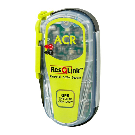 ACR Electronics ACR ResQLink Especificação