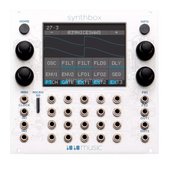 1010music Synthbox Manual de início rápido