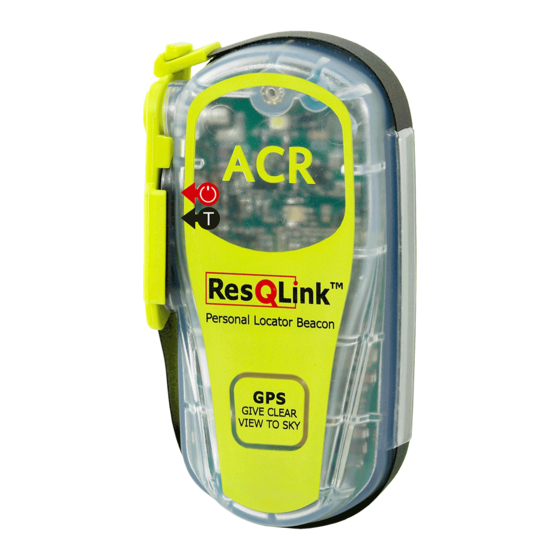 ACR Electronics ResQLink Manual de instruções